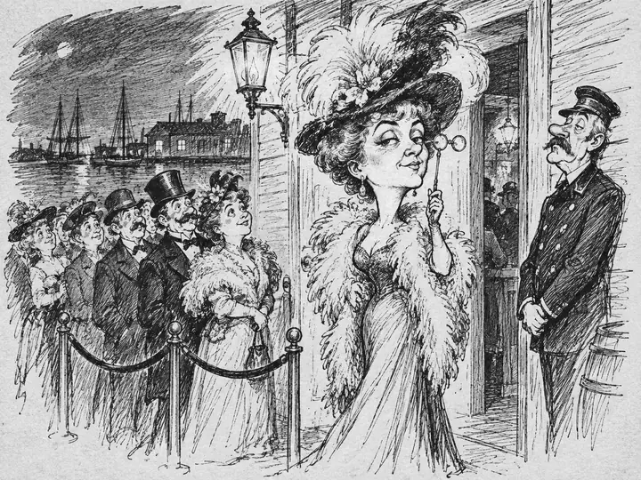 Retrato de Madam Nattestad, desenhado