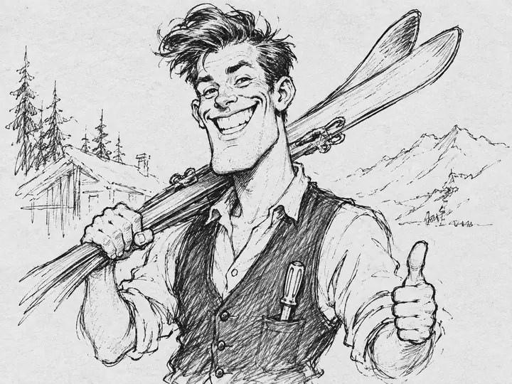 Portrett av Olav Knekke, tegnet